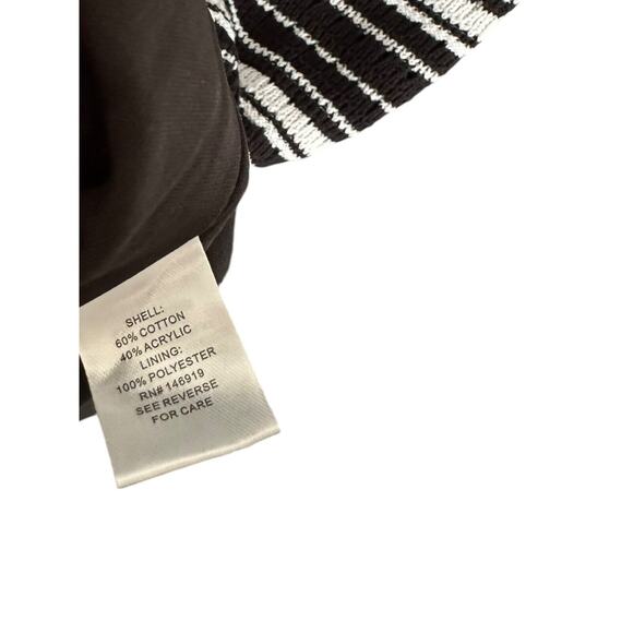 Casa Cabana Junior's Sleeveless Maxi Sweater Dress Size XL Black & White Striped - Picture 6 of 8